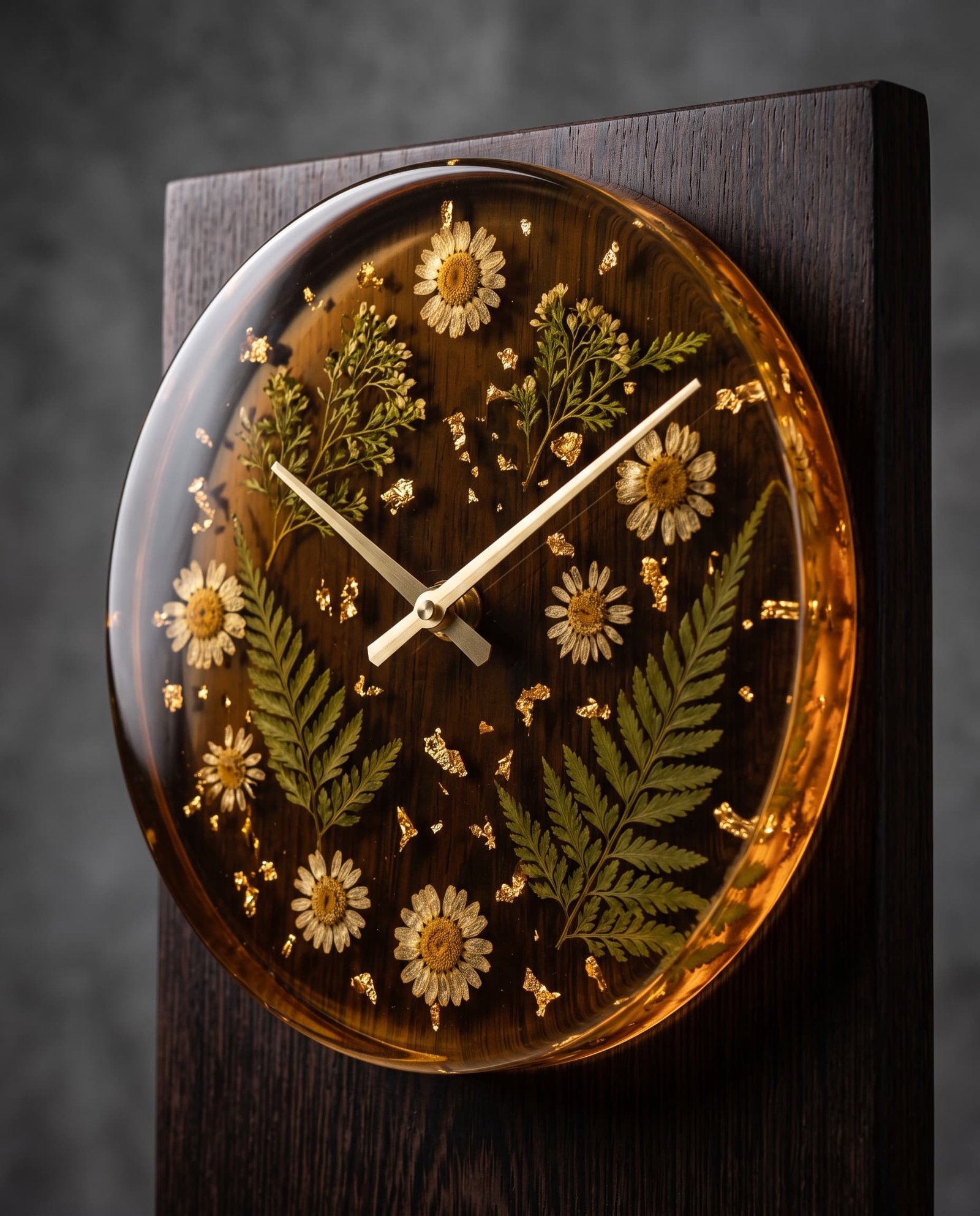 Botanical Resin Wall Clock